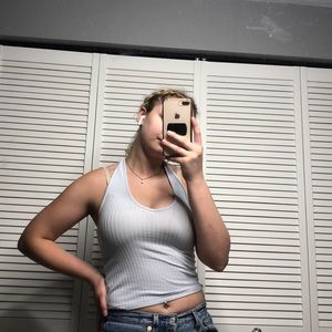 LIKE NEW ME TO WE HALTER TOP